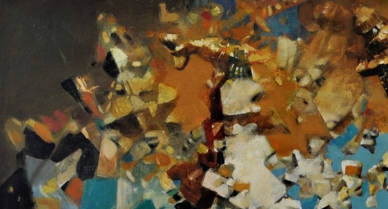 Original Abstract Expressionism Abstract Painting by Dmitry Kuznichenko