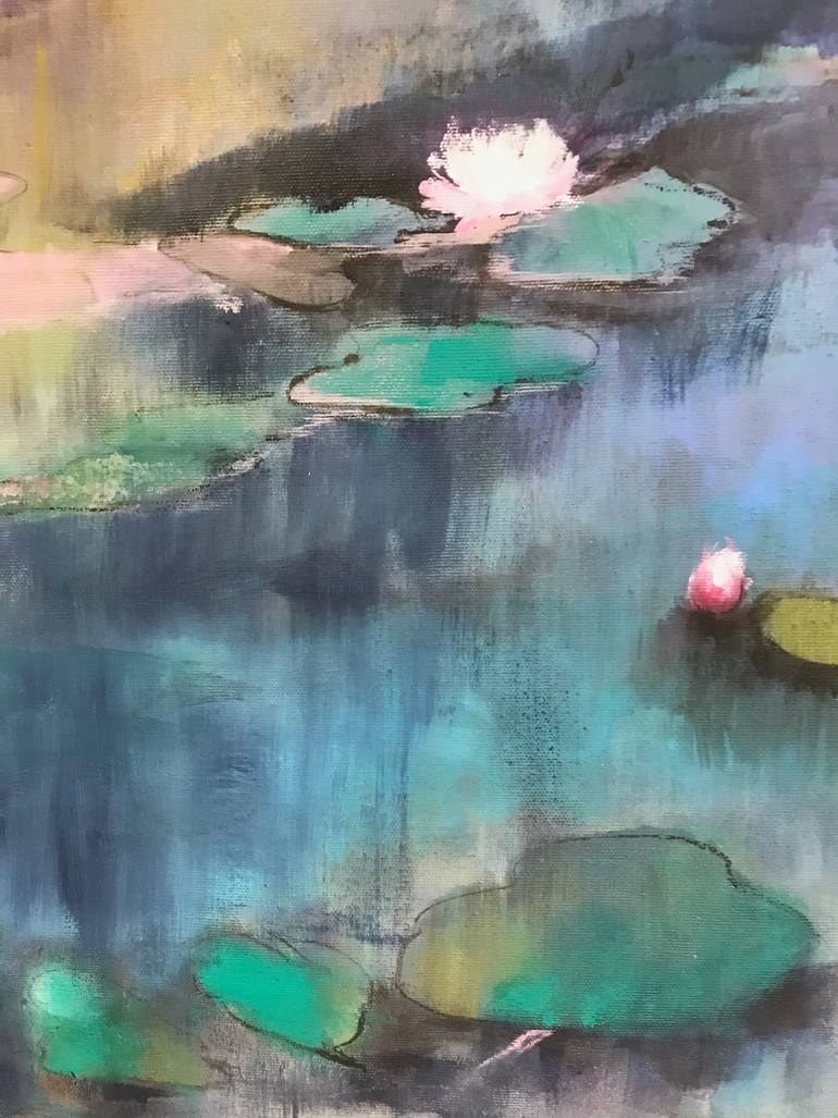 Original Impressionism Garden Painting by Laura Beatrice Gerlini