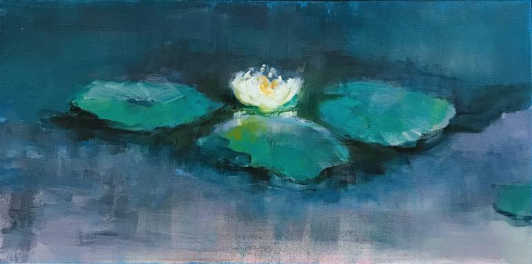 Pond at night n. 4 Painting by Laura Beatrice Gerlini Saatchi Art