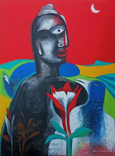 Original Figurative Nature Paintings by Ratna Bose