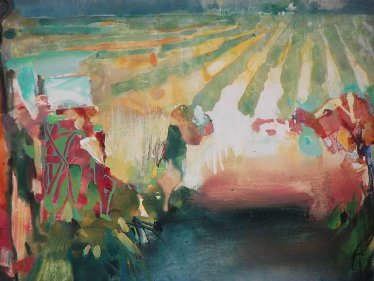 Original Abstract Landscape Painting by Randall  Tipton