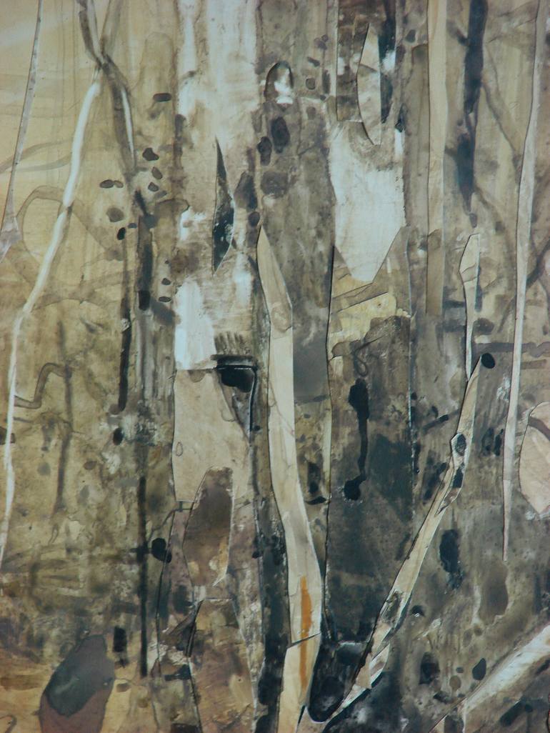 Original Abstract Landscape Collage by Randall  Tipton