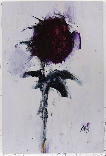 Original Expressionism Floral Paintings by Miroir Noir