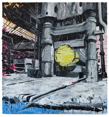 Original Abstract Expressionism Architecture Paintings by Hans de Bruijn