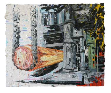 Original Abstract Architecture Paintings by Hans de Bruijn