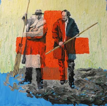 Original Conceptual Culture Paintings by Hans de Bruijn