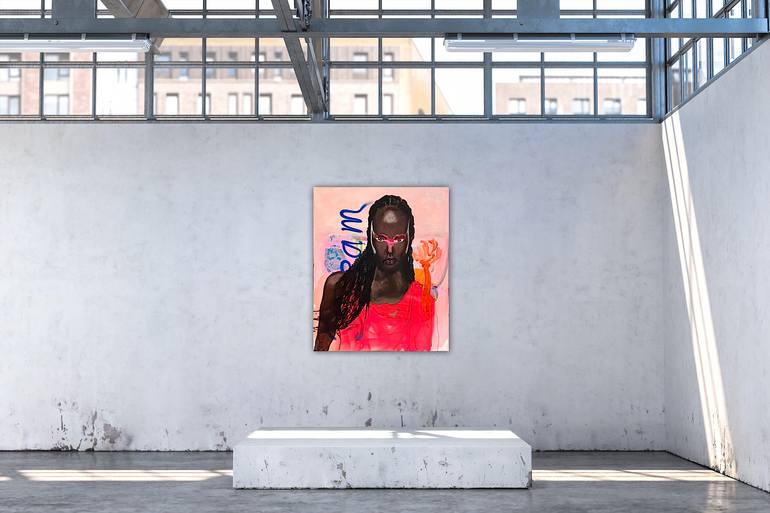 Original Abstract Women Painting by Eva Kunze