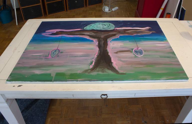 Original Abstract Landscape Painting by Eva Kunze