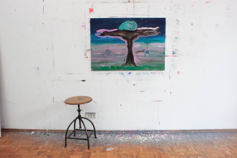 Original Abstract Landscape Painting by Eva Kunze