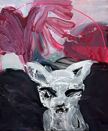 Original Expressionism Animal Painting by Eva Kunze