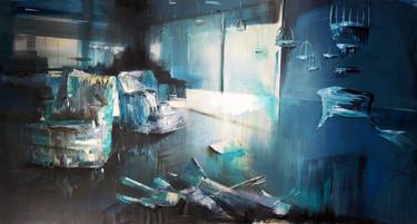 Original Figurative Interiors Painting by Arianna Matta