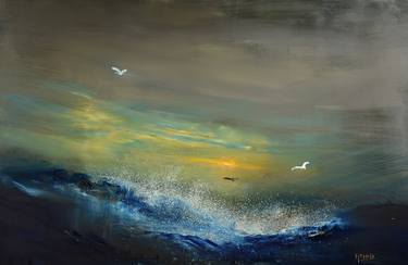 Print of Realism Seascape Paintings by Maurice Sapiro