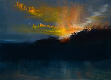 Saatchi Art Artist Maurice Sapiro; Painting, “Nocturn In Blue And Gold 2” #art