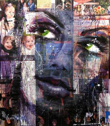 Original Fine Art Pop Culture/Celebrity Collage by ELENA BACHEVA