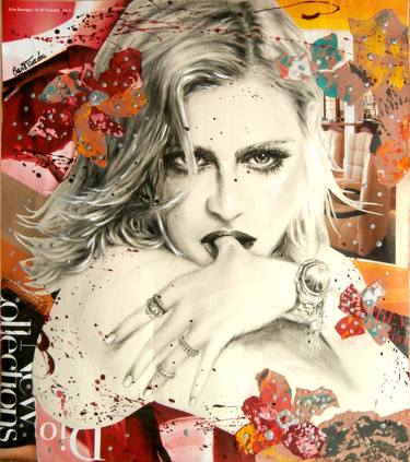 Print of Fine Art Pop Culture/Celebrity Collage by ELENA BACHEVA