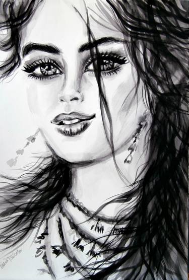 Print of Fine Art Portrait Drawings by ELENA BACHEVA