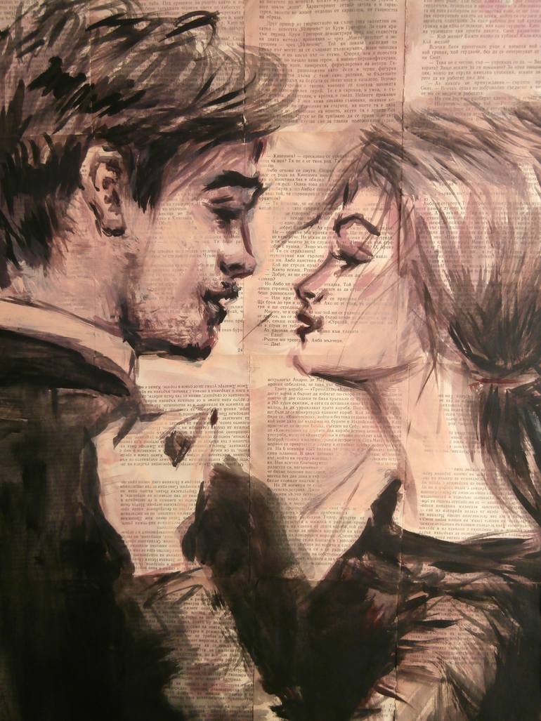 Original Figurative Love Painting by Elena Bacheva