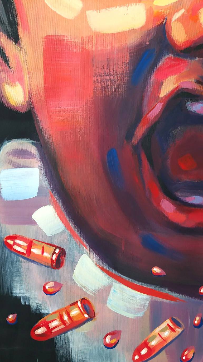 Original Expressionism People Painting by Elena Bacheva