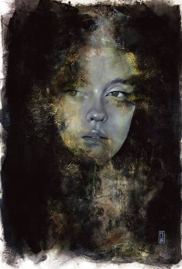 Original Abstract Portrait Paintings by Patricia Ariel