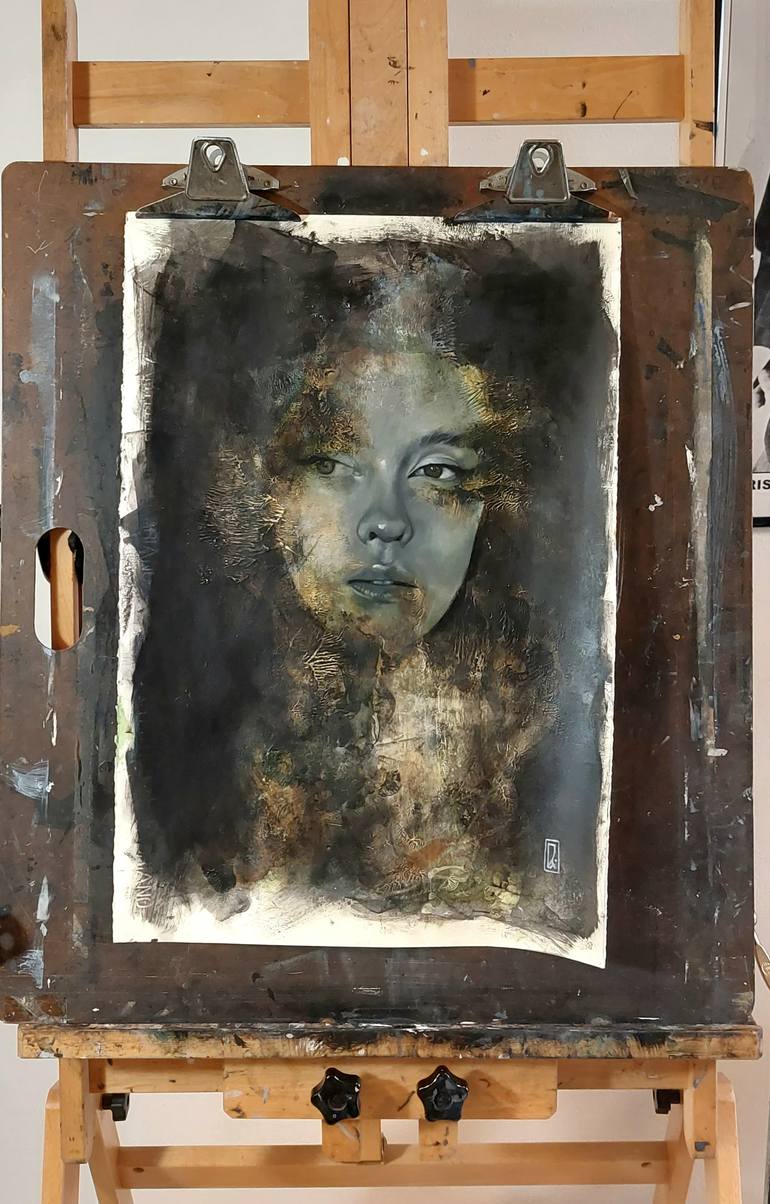 Original Abstract People Painting by Patricia Ariel