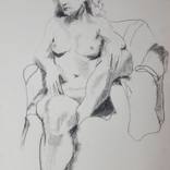 Nude on chair by Beth Claverie