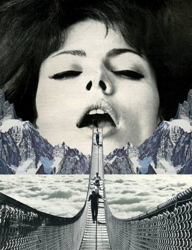 Print of Dada Landscape Collage by Sammy Slabbinck