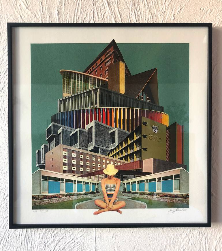 Original Dada Cities Printmaking by Sammy Slabbinck