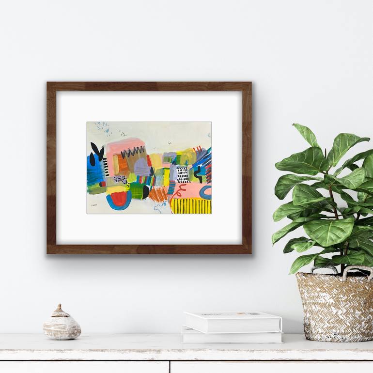 Original Cubism Abstract Painting by Jan Weiss