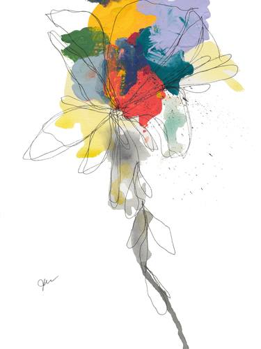 Original Abstract Botanic Paintings by Jan Weiss