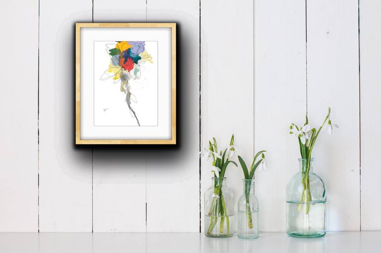 Original Abstract Botanic Painting by Jan Weiss