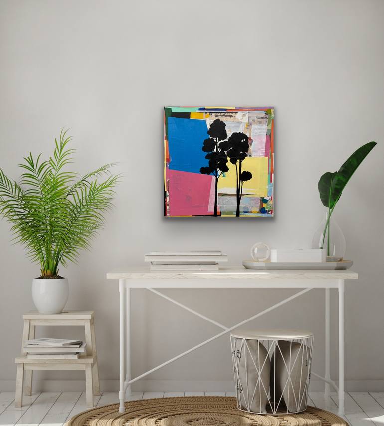 Original Abstract Expressionism Landscape Mixed Media by Jan Weiss
