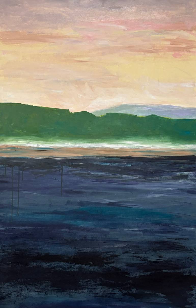 Between Sea and Sky 2 Painting by Jan Weiss | Saatchi Art