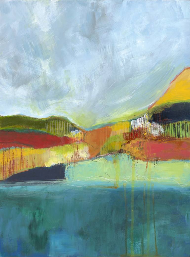 View Across The Bay Painting by Jan Weiss | Saatchi Art
