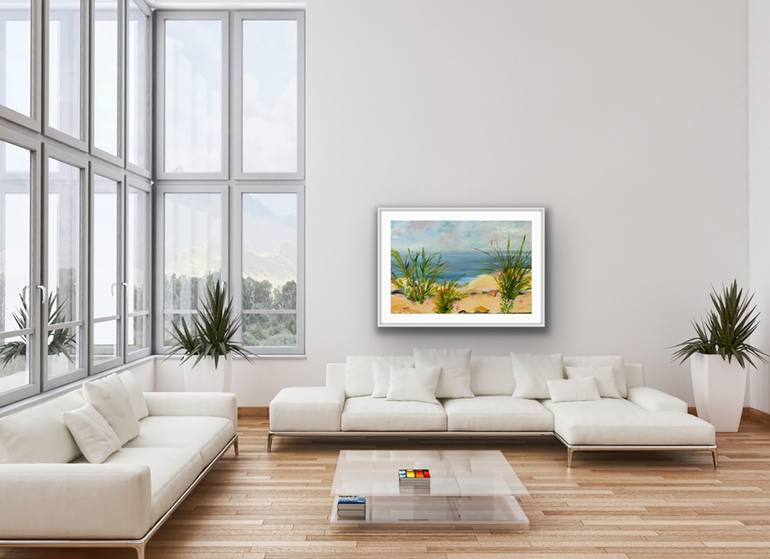 Original Impressionism Beach Painting by Jan Weiss