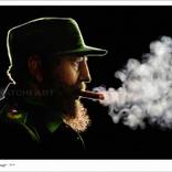 Original Portrait - President Fidel Castro - Baryta -  9/10 by Per-Andre Hoffmann