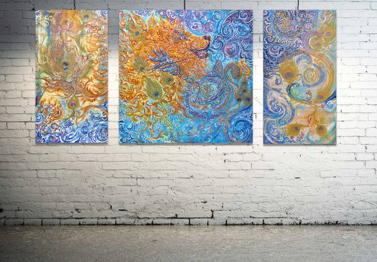 Original Abstract Expressionism Fantasy Painting by Chitree Kai
