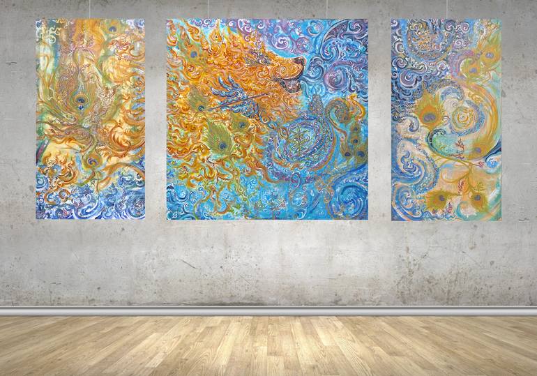 Original Abstract Expressionism Fantasy Painting by Chitree Kai