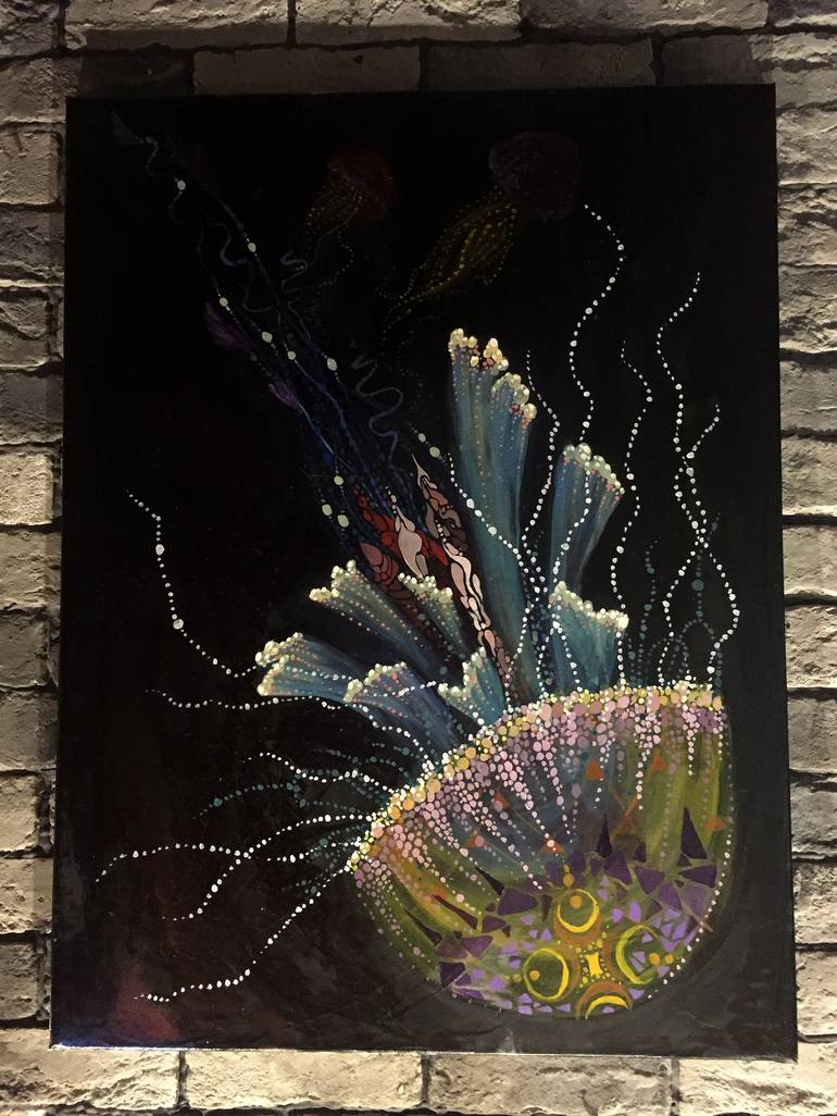 jellyfish Painting by Olga Zelinskaya
