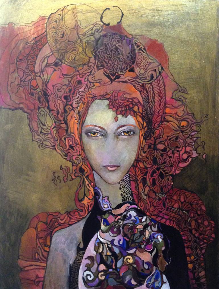 Agni Painting by Olga Zelinskaya | Saatchi Art