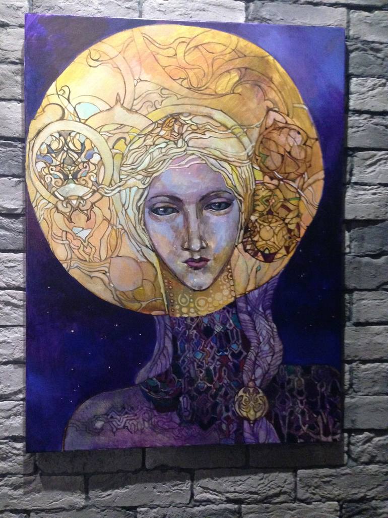 Original Art Deco Fantasy Painting by Olga Zelinskaya