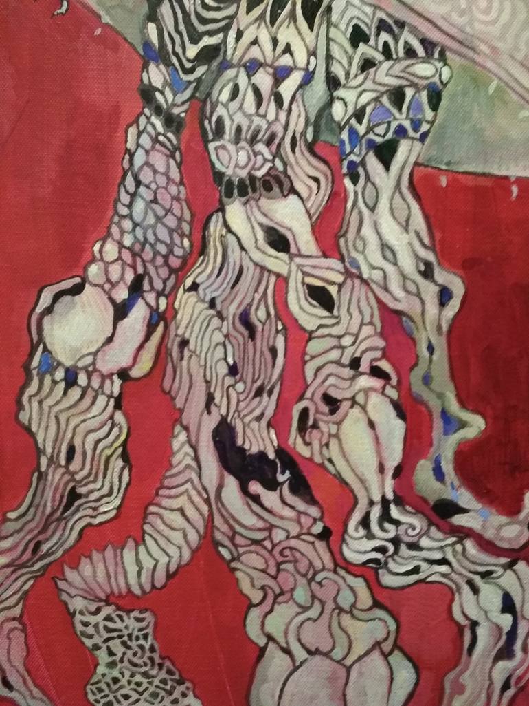 Enraged jellyfish Painting by Olga Zelinskaya