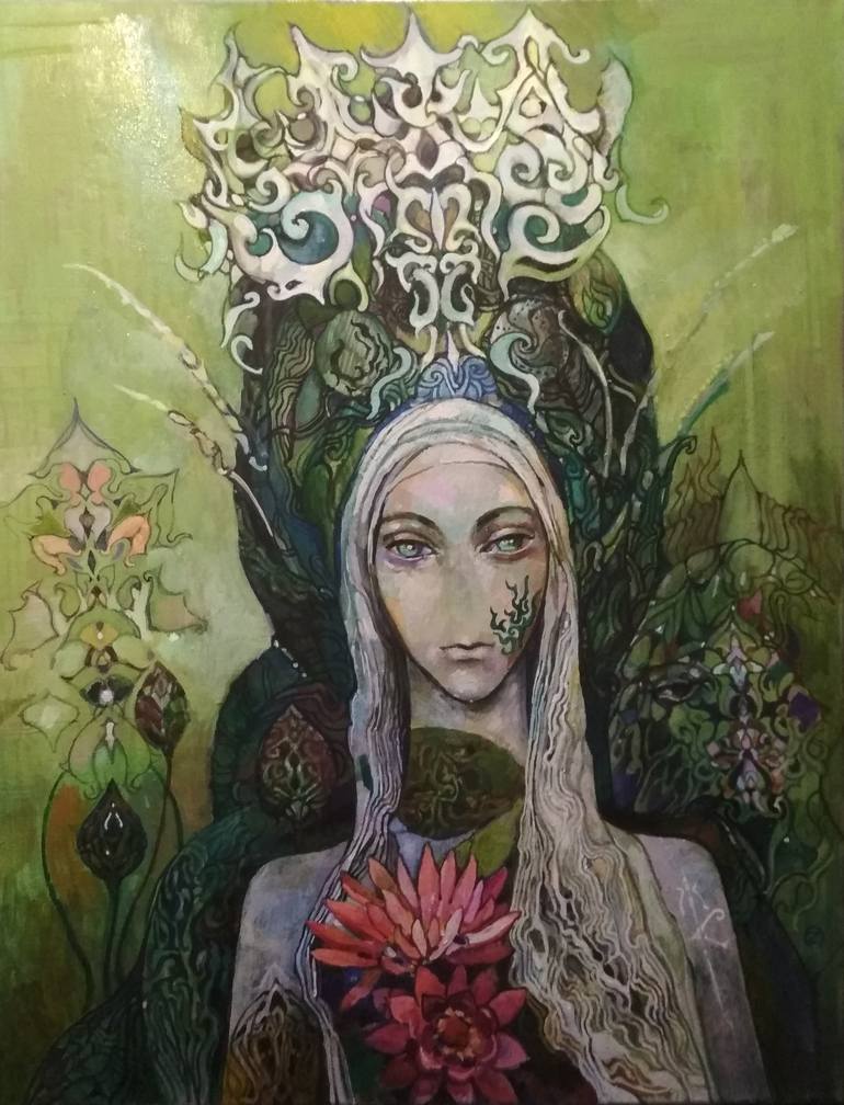 Water Lily Painting by Olga Zelinskaya