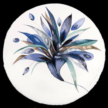 Original Abstract Botanic Paintings by Carmen Ibarra