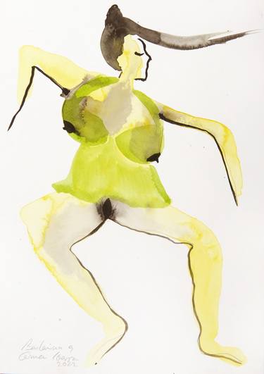 Original Expressionism Body Drawings by Carmen Ibarra