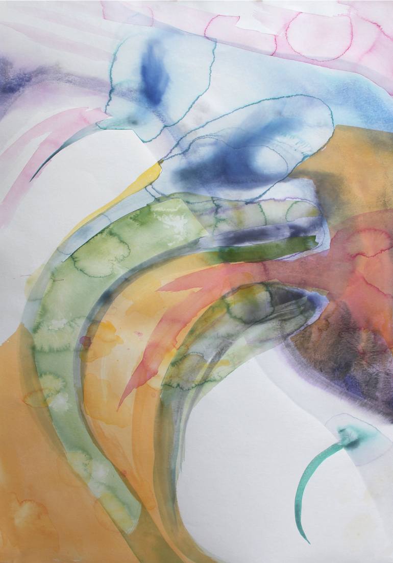 Original Abstract Water Painting by Carmen Ibarra