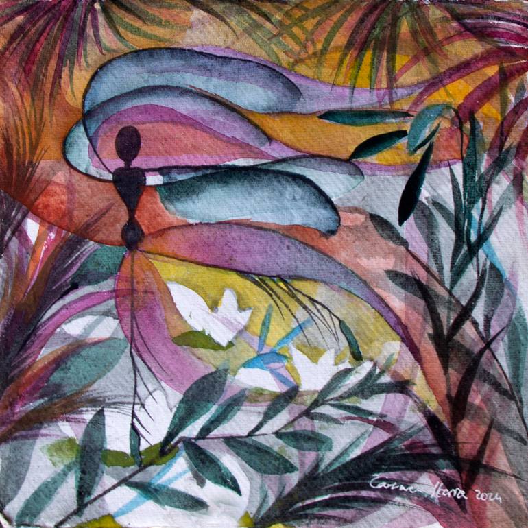 Original Abstract Fantasy Painting by Carmen Ibarra