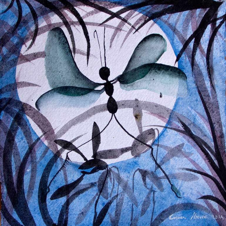 Original Abstract Fantasy Painting by Carmen Ibarra
