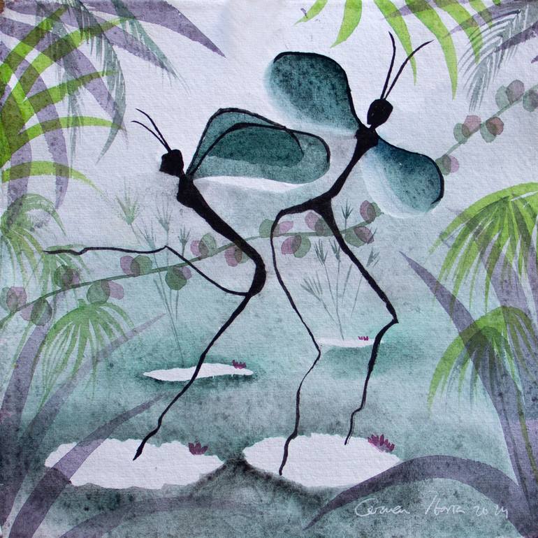 Original Abstract Fantasy Painting by Carmen Ibarra