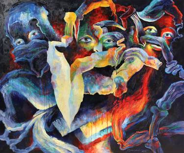 Print of Abstract People Paintings by Pavel Michalič