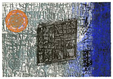 Original Abstract Expressionism Cities Printmaking by Malgorzata Stanielewicz